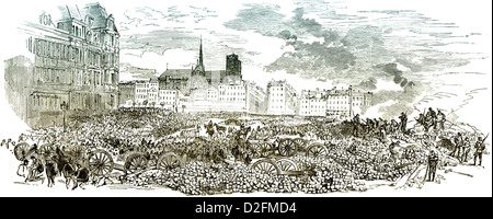 Proclamation des communards, le 28 mars 1871, Commune de Paris ou la Commune de Paris, Paris, France, Europe Banque D'Images