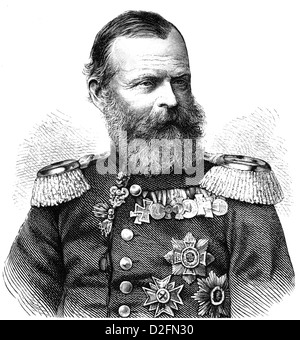 Dessin historique, portrait de Luitpold Karl Joseph Guillaume de Bavière, 1821-1912, Prince Régent de Bavière, Allemagne Banque D'Images