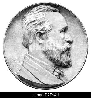 Ernst Heinrich VON STEPHAN, 1831-1897, ministre des Postes de l'Empire allemand, organisateur de la poste allemande Banque D'Images