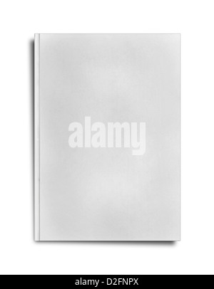 Close up d'un livre blanc en blanc sur fond blanc avec clipping path Banque D'Images