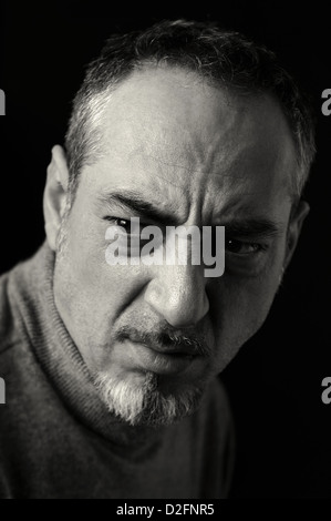 Close up de visage de l'homme. Banque D'Images