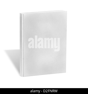 Close up d'un livre blanc en blanc sur fond blanc avec clipping path Banque D'Images