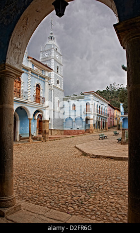 L'architecture coloniale dans la région de Totora, Bolivie, Amérique du Sud Banque D'Images