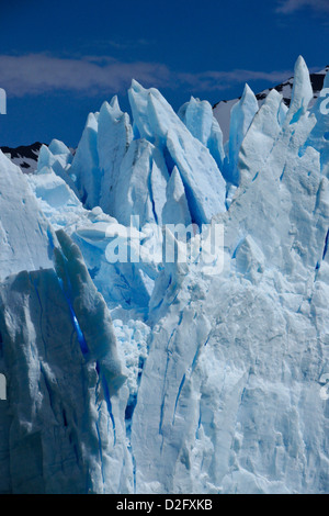 Le glacier Perito Moreno, le Parc National Los Glaciares, Patagonie, Argentine Banque D'Images