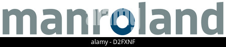 Logo de la presse allemande Manroland fabricant. Banque D'Images