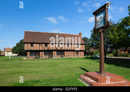 Elstow Moot Hall, 15e siècle sur le marché Vert Elstow Banque D'Images