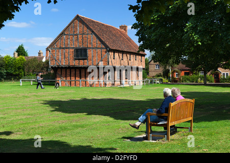 Elstow Moot Hall, 15e siècle sur le marché Vert Elstow Banque D'Images