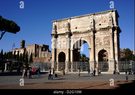 Italie, Rome, arc de Constantin Banque D'Images