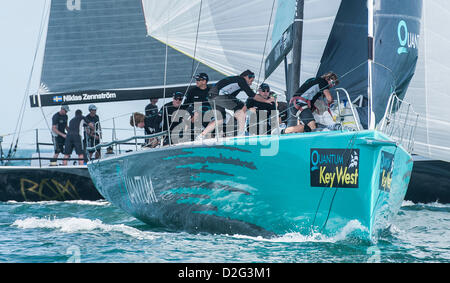 Key West, Floride, USA. 21 janvier 2013. Quantum Racing en action au cours de la première journée à la Quantum Key West Race Week Key West, Floride, USA. © Action Plus de Sports / Alamy Live News Banque D'Images