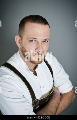 Une image d'un homme traditionnel bavarois Banque D'Images