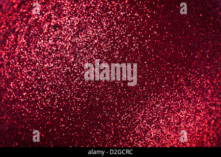 Résumé rouge fond de noël. Macro shot babiole Banque D'Images