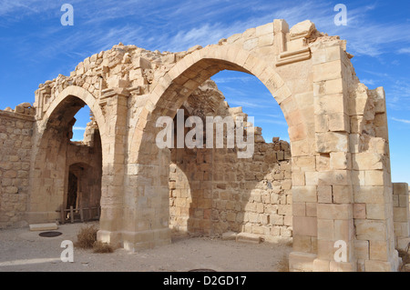 Arches dans un château des Croisés de Shobak Banque D'Images