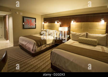 Les chambres modernes et luxueuses de l'Aria Resort and Casino à Las Vegas. Banque D'Images