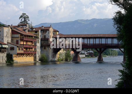 Ponte degli Alpini, Bassano del Grappa Vicence Vénétie Italie Europe Banque D'Images