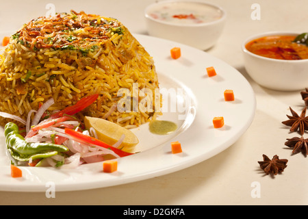 Sex délicieux biryani de légumes. Banque D'Images