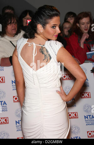 TULISA TELEVISON NATIONAL AWARDS RED CARPET ARRIVANTS LONDON ENGLAND UK 23 Janvier 2013 Banque D'Images