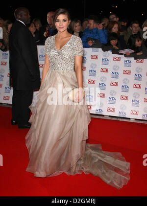 JACQUELINE JOSSA TELEVISON NATIONAL AWARDS RED CARPET ARRIVANTS LONDON ENGLAND UK 23 Janvier 2013 Banque D'Images