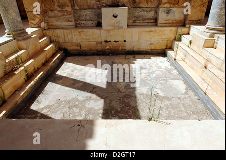 Leptis Magna. La Libye. Le tepidarium principal ou dans une pièce (il y a 3 au total) de l'Hadrianic Baths Banque D'Images