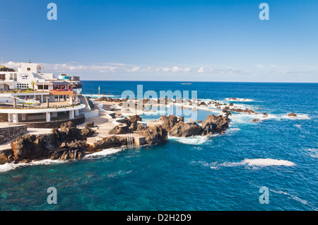 Restaurante Orca au north coast resort de Porto Moniz Porto Moniz (n), Madeira, Portugal, Union européenne, Europe Banque D'Images