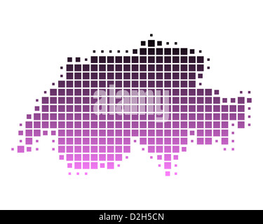 Carte de Suisse Banque D'Images