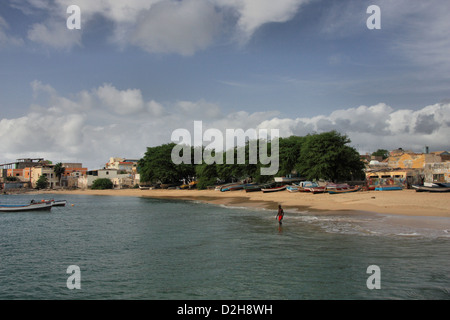 Plage de Sal Rei sur l'île de Boa Vista, Cap Vert Banque D'Images