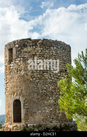 Molins de la Plana vieux moulins à vent Javea Xabia Alicante Espagne Banque D'Images