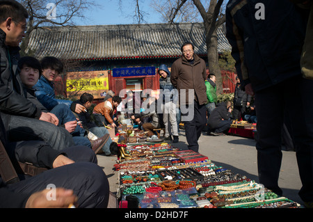 Baoguosi Temple, Marché des Antiquaires, l'un des deux grands marchés d'antiquités à Beijing, Chine. 24-Jan-2013 Banque D'Images