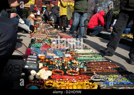 Baoguosi Temple, Marché des Antiquaires, l'un des deux grands marchés d'antiquités à Beijing, Chine. 24-Jan-2013 Banque D'Images