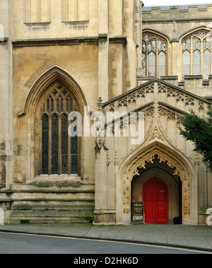 Porche et porte, église St Stephens, Bristol City Centre Banque D'Images