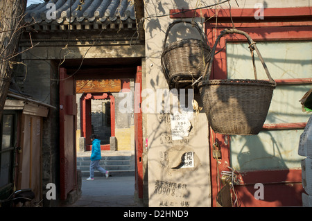 Wudaoying Hutong - Certains appellent cela la prochaine Nanluoguxiang alley à Beijing, Chine. 26-Jan-2013 Banque D'Images