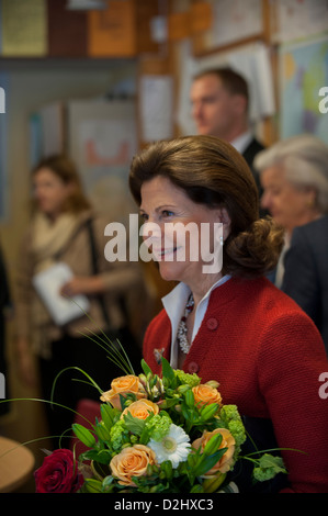 La Reine Silvia de Suède au cours d'une visite d'état de la Finlande Banque D'Images