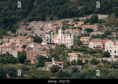 Corse : Ota village Banque D'Images