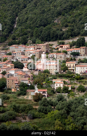 Corse : Ota village Banque D'Images