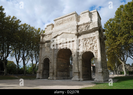 L'Arc de Triomphe d'Orange à Orange, Vaucluse, Provence, France. Banque D'Images