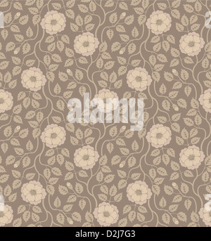 Floral background transparent avec des fleurs et des feuilles Banque D'Images