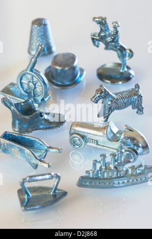 Pièces de jeu de Monopoly Banque D'Images