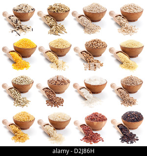 Collection de gruau isolées en fond blanc Banque D'Images