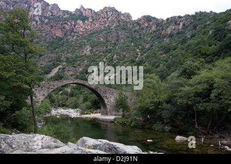 Corse : Ota - Pont de Zaglia Banque D'Images