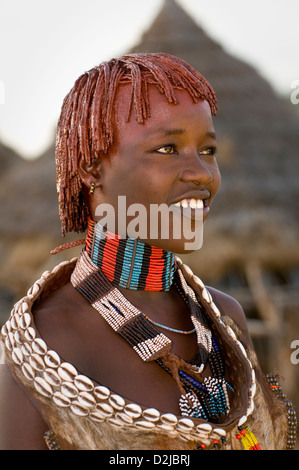 Portrait de femme Hamar Banque D'Images