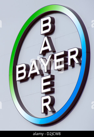 Berlin, Allemagne, le logo de l'entreprise de l'entreprise pharmaceutique Bayer Banque D'Images