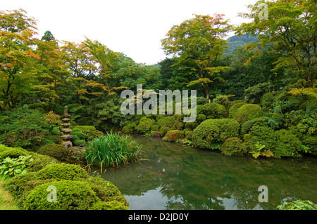 Nikko, Japon, Shoyoen, ancien jardin japonais dans le Parc National de Nikko Banque D'Images