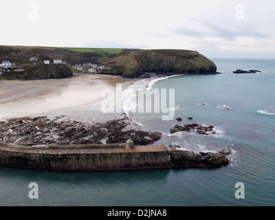 Portreath, Cornwall, UK en hiver Banque D'Images