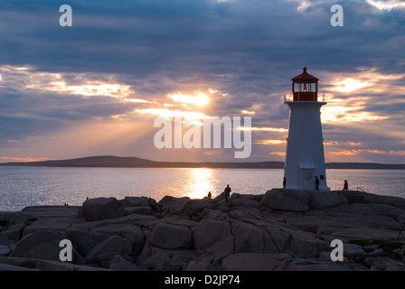 Le phare de Peggy's Cove, UNESCO World Heritage Site, NS, Canada Banque D'Images