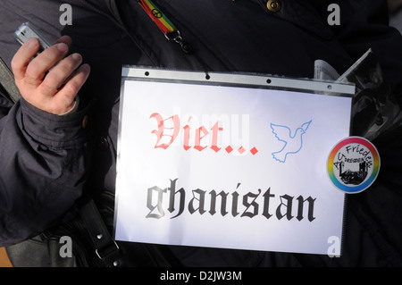 Berlin, Allemagne, la paix manifestation contre la guerre en Afghanistan Banque D'Images