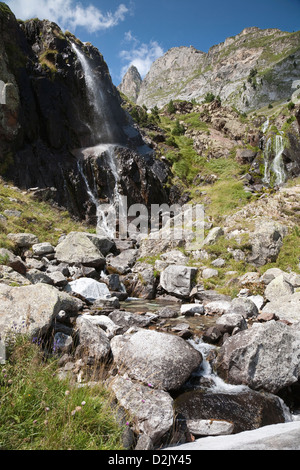 Cascades dans le Barranc de Moliéres, Cataolina - Lleida, Espagne Banque D'Images