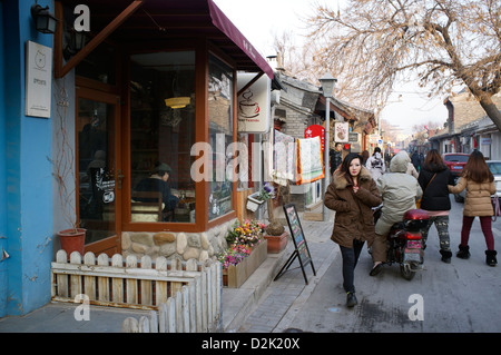 Wudaoying Hutong, Certains appellent cela la prochaine Nanluoguxiang alley, à Pékin, en Chine. 26-Jan-2013 Banque D'Images