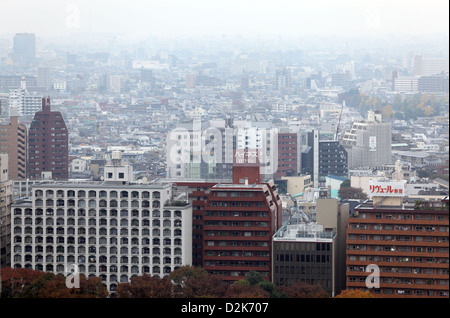 Tokyo, Japon, le smog sur la ville Banque D'Images