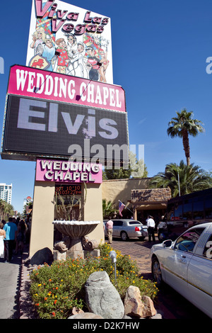 VIVA LAS VEGAS WEDDING CHAPEL EN CENTRE-VILLE DE LAS VEGAS , octobre 2010 Banque D'Images