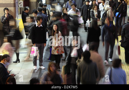 Tokyo, Japon, les gens en mouvement Banque D'Images