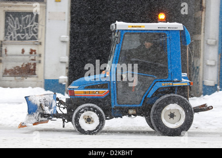 Leipzig (Allemagne), l'entretien d'hiver à l'opération Banque D'Images